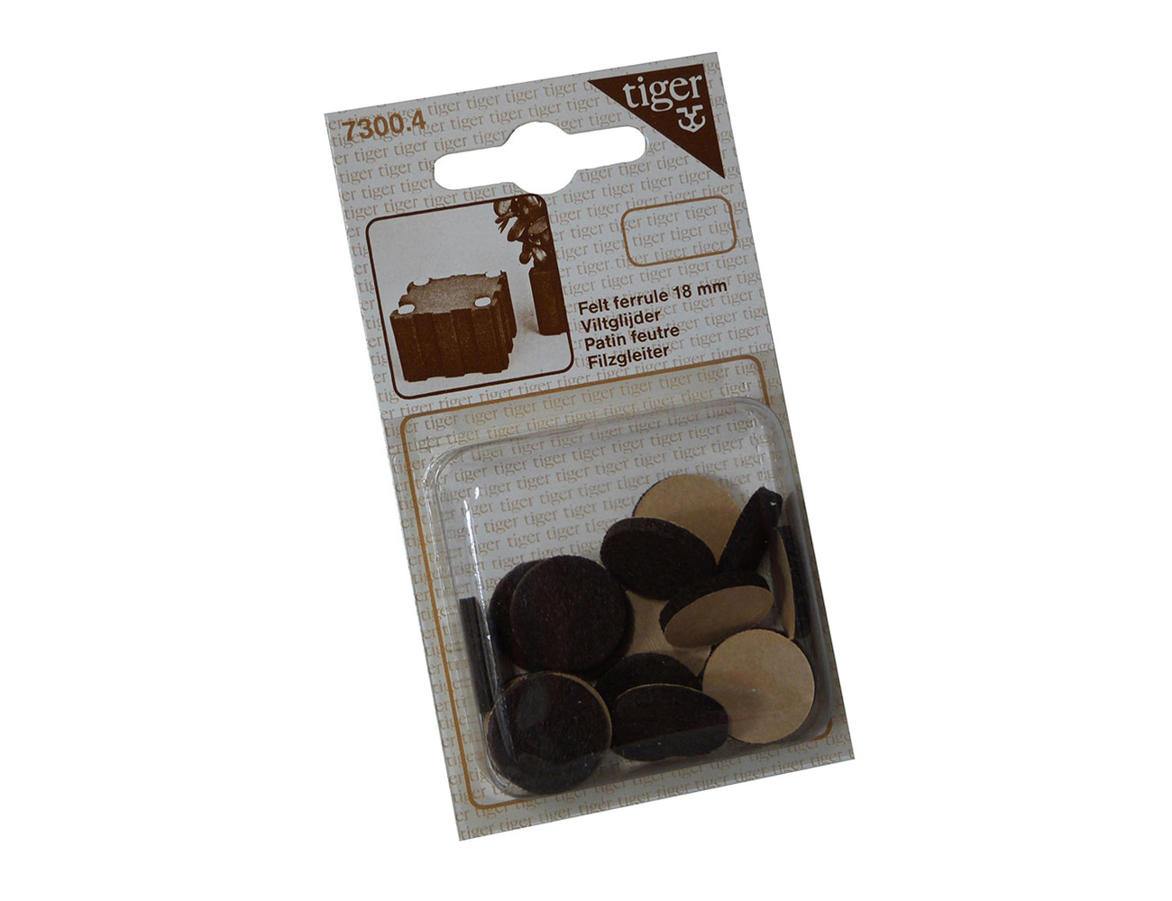 Self-adhesive felt pads – blister package